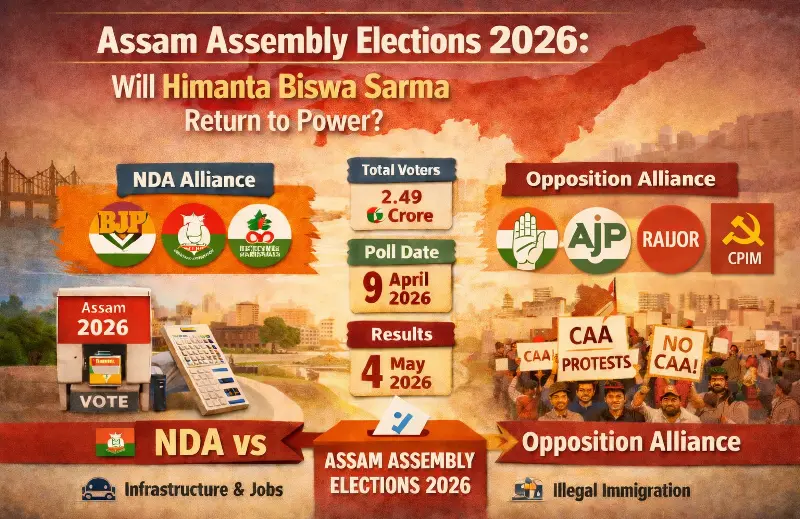 Assam Assembly Elections 2026: Can Himanta Biswa Sarma Secure a Second Term Amid Shifting Alliances?