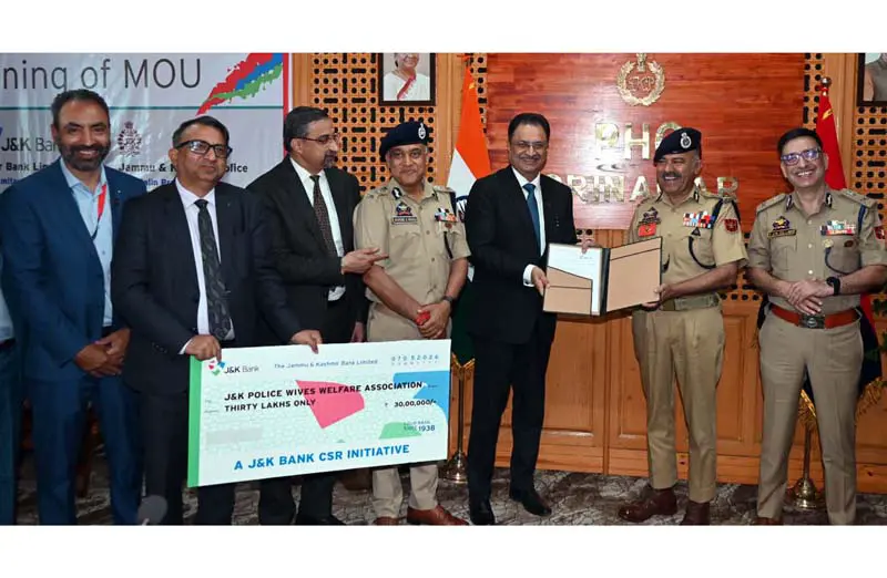 J&K Police, JK Bank sign addendum to MoU enhancing insurance benefits to cops
