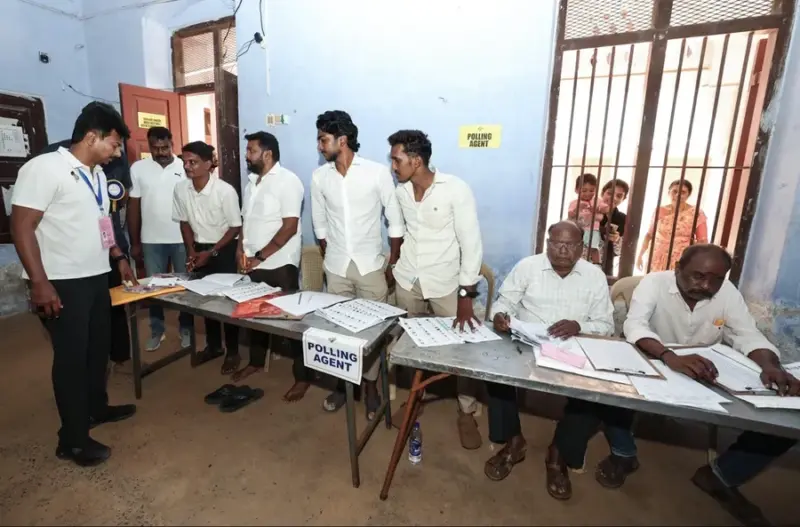 TN assembly polls: 56.81% voter turnout till 1 pm; TVK alleges bogus voting