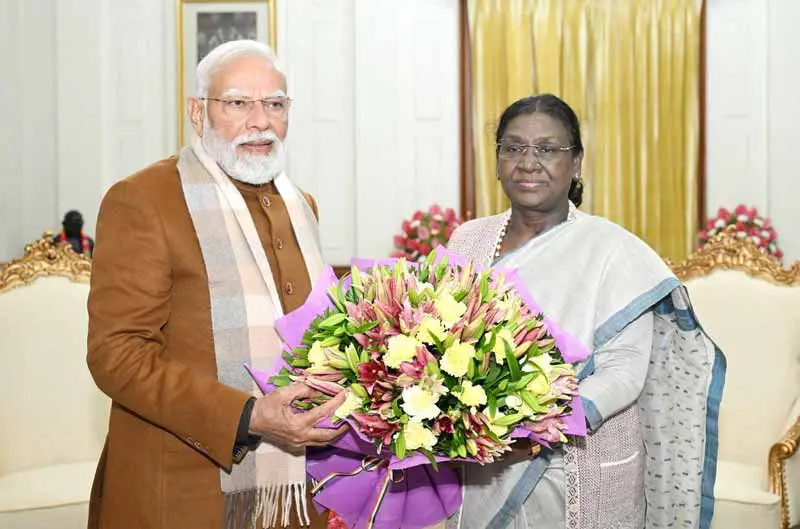 Modi meets President Murmu : రాష్ట్రపతి ముర్ముతో ప్రధాని మోదీ భేటీ