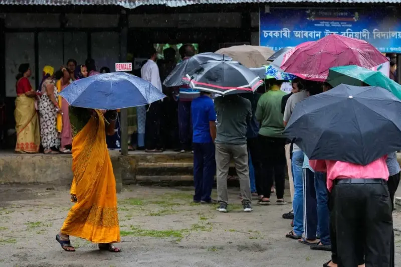 Assam polls record nearly 76% turnout till 3pm as voting continues