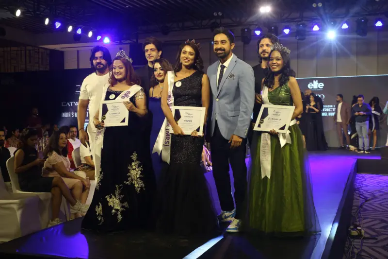 Participants walk the ramp at Catwalk Season 1