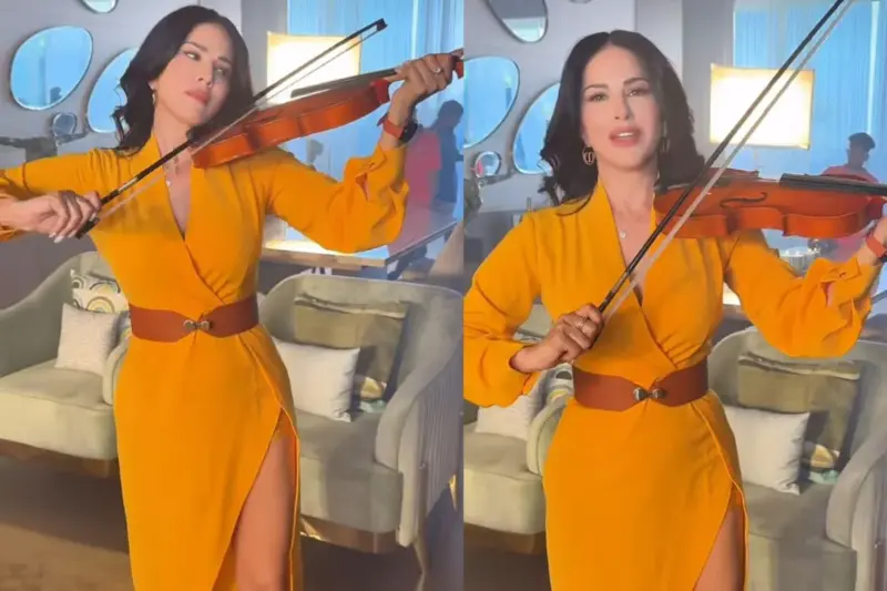 Viral Video: Sunny Leone Taking Up New Job! Plays Violin, Check the outcome