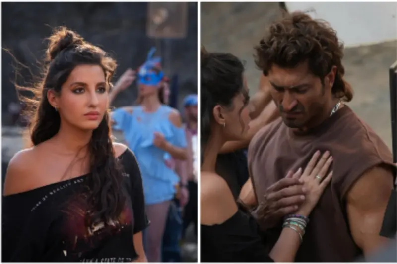 Nora Fatehi Raises Temperature with Sizzling Look in Crop Top and Mini Skirt in Crakk BTS PICS; Check Out