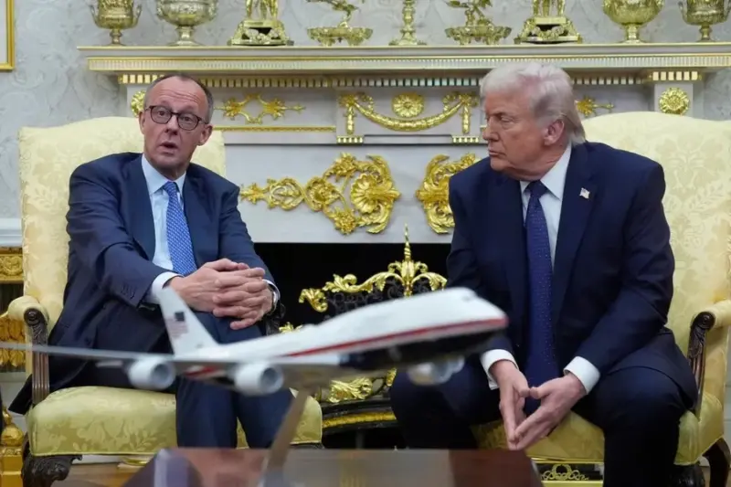 'Fix your broken country': Trump snaps at German Chancellor to stop 'concering' about Iran war