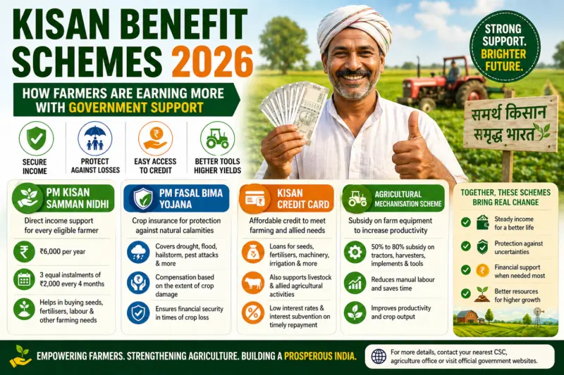 Farmer Welfare Schemes 2026: How Government Support Is Boosting Income and Reducing Risks