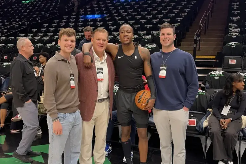 Illini in NBA: Brad Underwood visits Ayo Dosunmu during Timberwolves vs Nuggets playoff clash