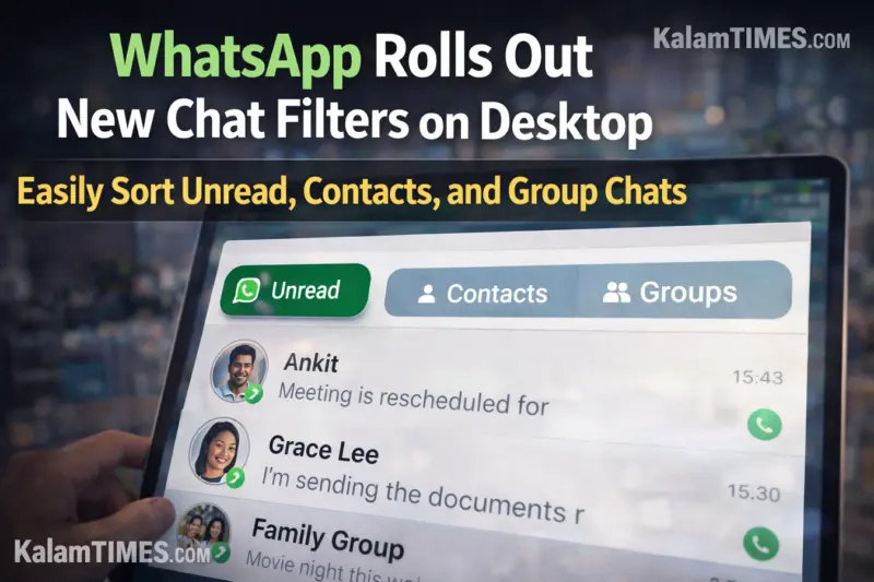 WhatsApp Chat Filters on Desktop: Users Can Now Quickly Sort Unread, Contacts and Group Messages