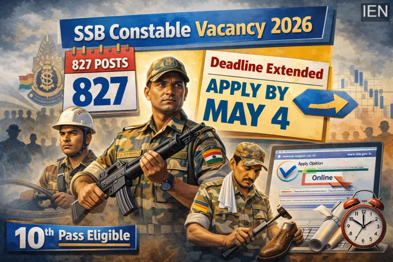 SSB Constable Recruitment 2026: Apply Till May 4 for 827 Posts; Deadline Extended for Class 10 Pass Candidates