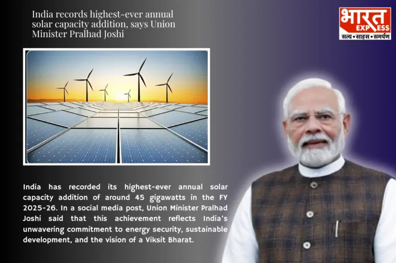 PM Modi Underscores India's Record Highest Solar Energy Capacity Addition Achievement Milestone