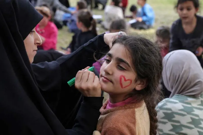 In pictures: Displaced children in Lebanon find relief through games, arts and crafts