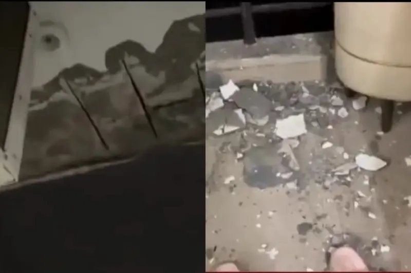 Greater Noida Viral Video: 1 Crore Flat Balcony Collapse Turns Night Into Nightmare as Tenant Narrowly Escapes Concrete Disaster, Check
