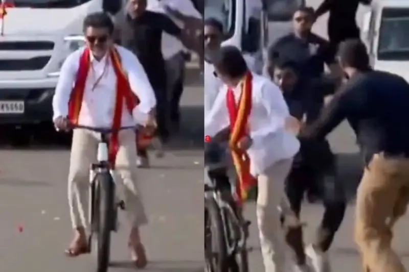 Thalapathy Vijay Viral Video: Actor Called 'Coward' As He Jumps Off Bicycle, Runs Away After THIS Happens During TVK Campaign