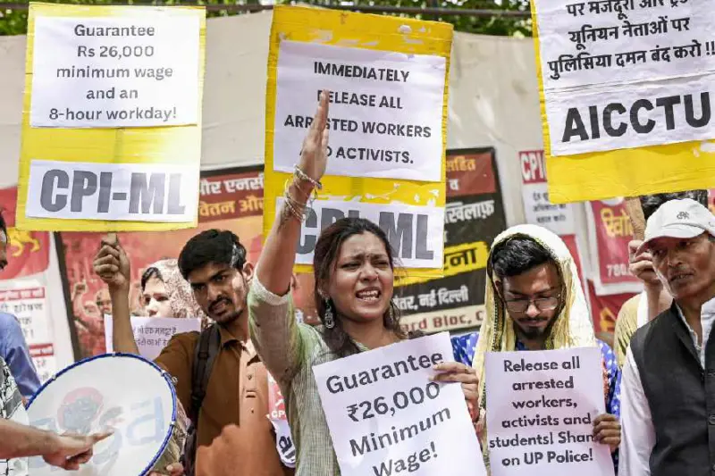 Trade unions, SKM allege 'widespread repression' of workers' protest, warn of nationwide agitation
