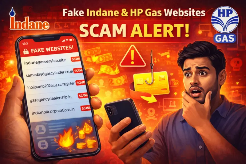LPG Scam Alert 2026: Fake Indane & HP Gas Websites Exposed-Check These Before Booking Cylinder