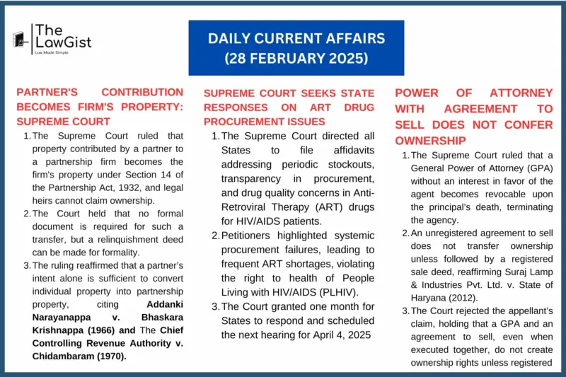 DAILY CURRENT AFFAIRS (28 FEBRUARY 2025)