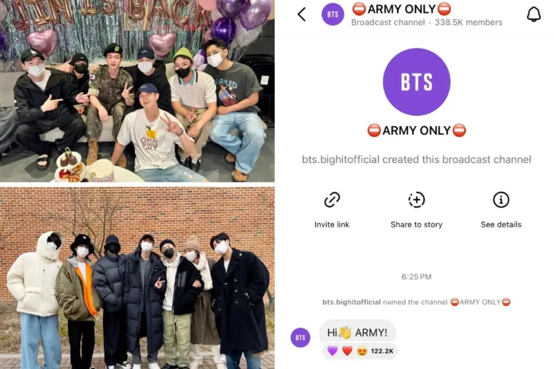 BTS Launches Broadcast Channel 'ARMY ONLY' on Instagram, Netizens React