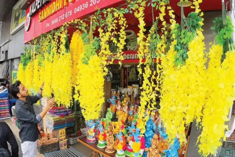 Artificial 'Kanikonnas' are becoming a Vishu staple in Kerala markets