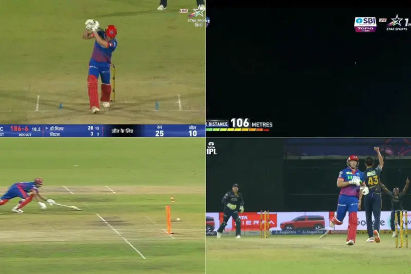 David Miller Smacks Gigantic 106m Six out of Stadium Before Massive Brainfade in Final Over During DC vs GT IPL 2026 [WATCH]