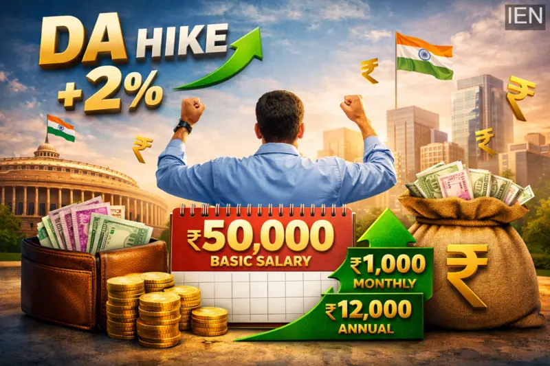 DA Hike 2026: 2% Increase Approved-Here's How Much Your Salary Rises on ₹50,000 Basic Pay