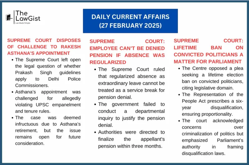 DAILY CURRENT AFFAIRS (27 FEBRUARY 2025)