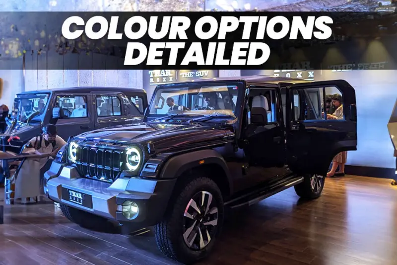 5 Door Mahindra Thar Roxx Gets Seven Colour Options