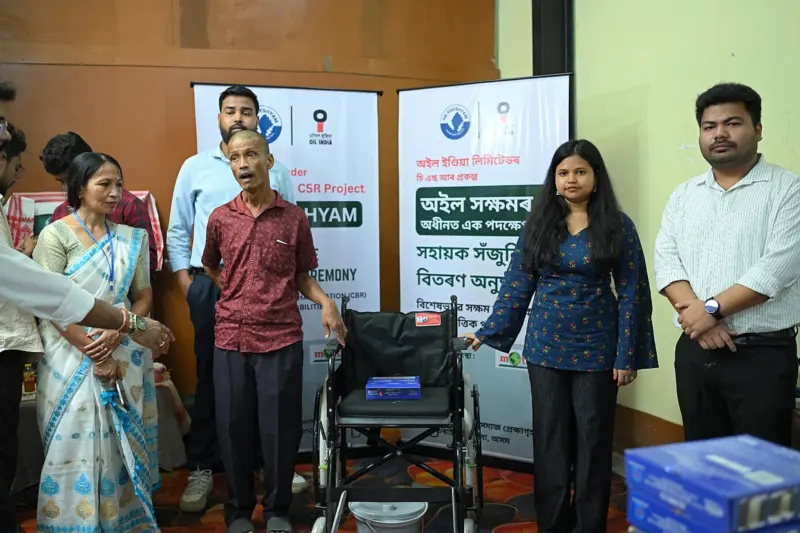 Oil India Ltd (OIL) distributes assistive devices to PwDs under CSR initiative in Charaideo