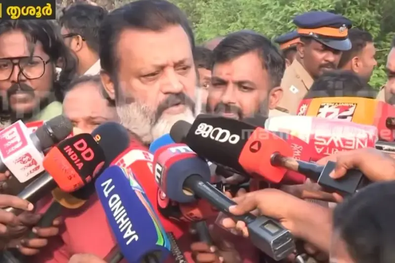 MoS Suresh Gopi takes stock of situation in Thrissur tragedy site