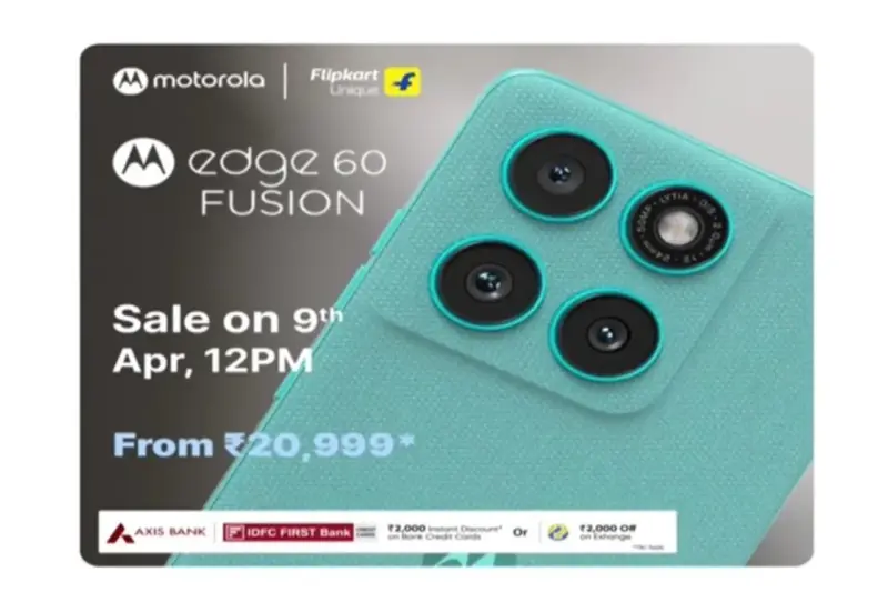 Motorola Edge 60 Fusion Launched in India with Quad-Curved AMOLED Display, 5500mAh Battery, Check Price