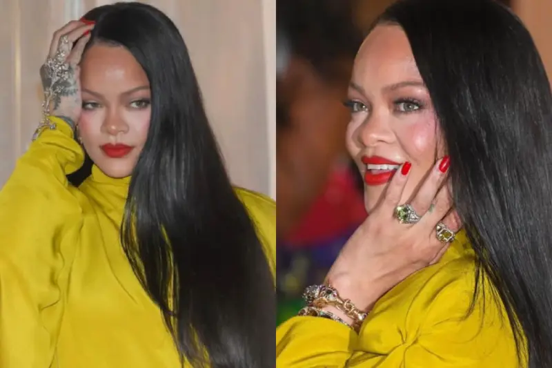 Rihanna stuns in Manish Malhotra and Sabyasachi jewellery at Fenty Beauty launch in Mumbai