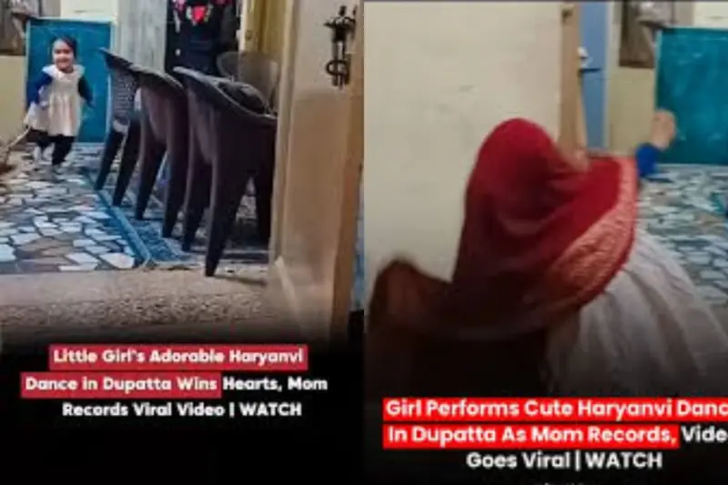 Viral Video: Little Girl Does Adorable Haryanvi Dance In Dupatta! Internet Goes Awwww