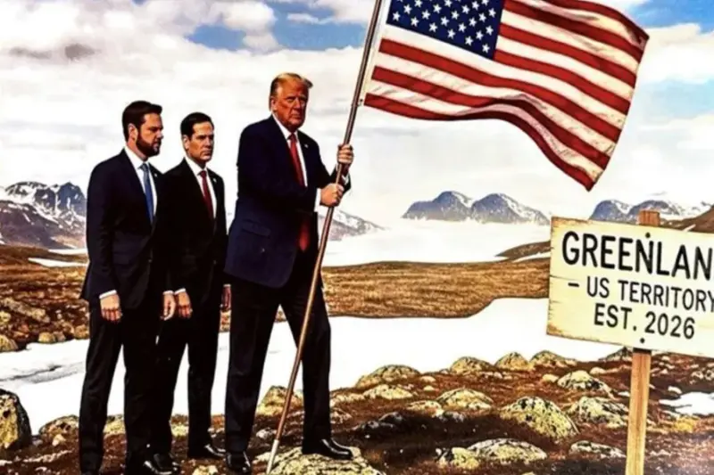 Trump shares map showing Canada, Greenland and Venezuela as US territory