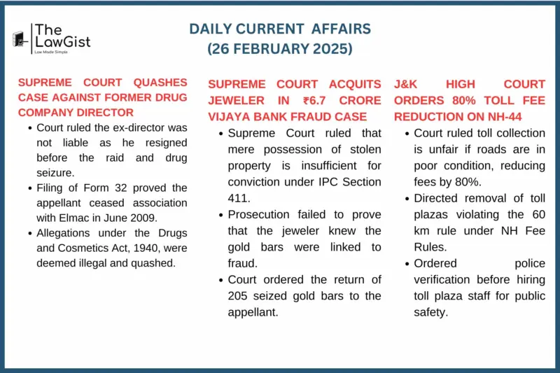 DAILY CURRENT AFFAIRS (26 FEBRUARY 2025)