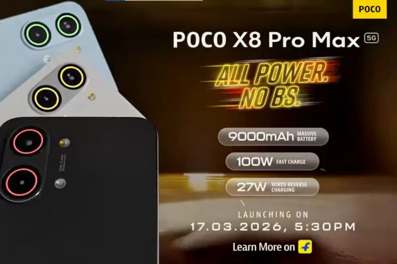 Poco X8 Pro Max To Debut In India: MediaTek Dimensity 9500s, Dual Stereo Speakers, And 9000mAh Battery, Check Price And Launch Date
