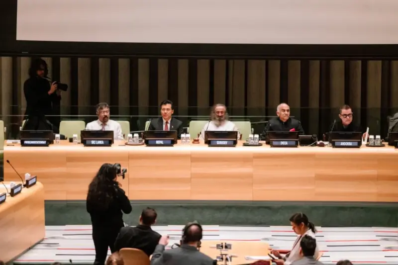UN Observes Second World Meditation Day, Gurudev Sri Sri Ravi Shankar Delivers Keynote Address and Leads Meditation