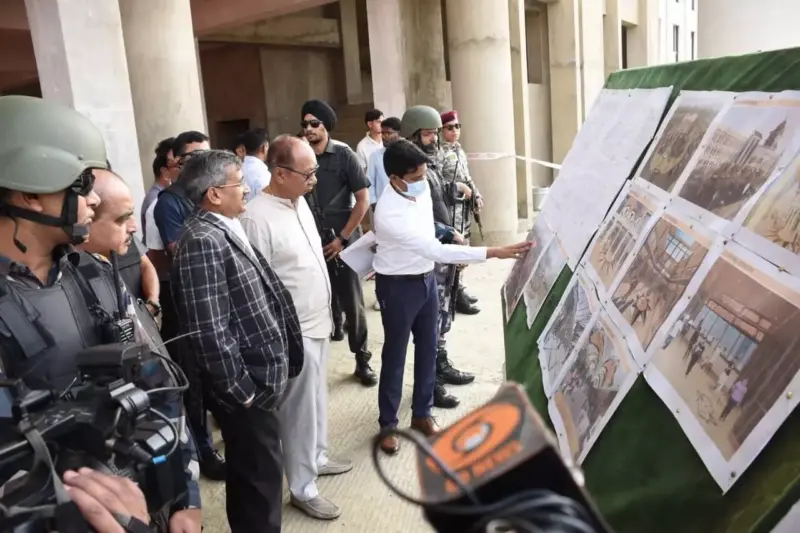 Manipur CM reviews Imphal Railway Station, Jiribam-Tupul-Imphal project