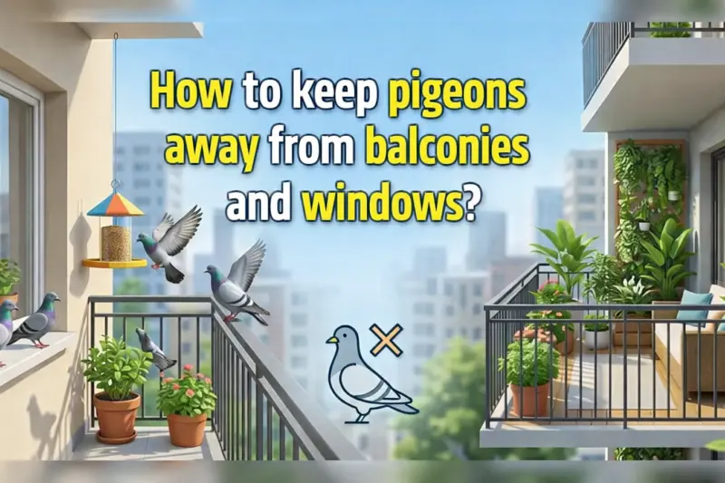 Are pigeons nesting in your balcony or window? Follow these 9 simple steps to ensure they'll never be seen again