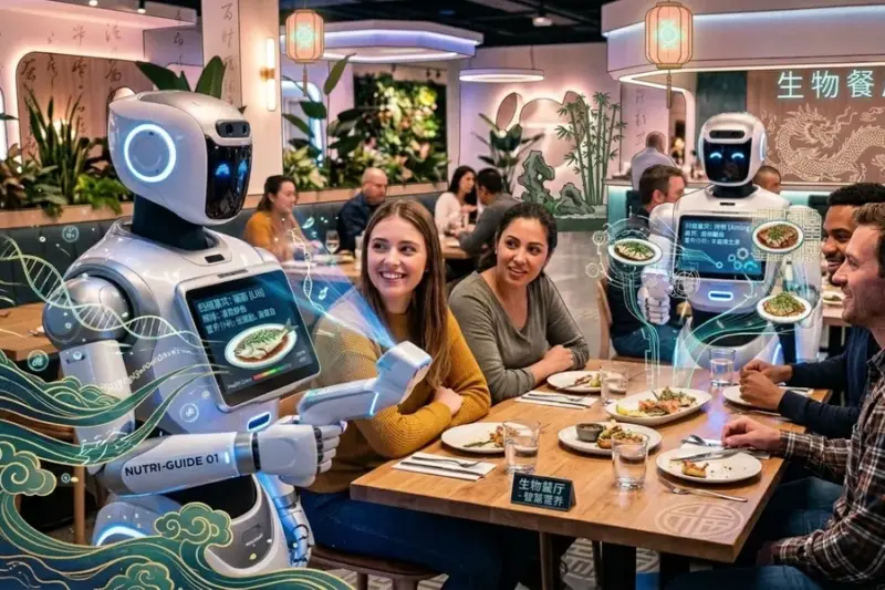 This robot restaurant in China uses AI to scan face, tongue and suggest what you should eat