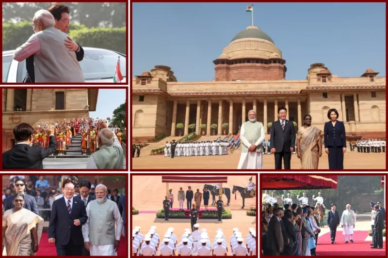South Korean President Lee Jae Myung Receives Ceremonial Welcome In India