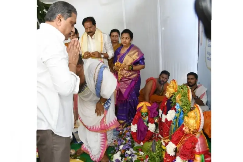 తాడేపల్లి వైసీపీ కార్యాలయంలో రామనవమి వేడుకలు