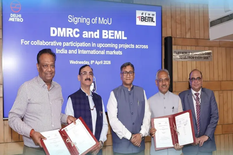 BEML And DMRC Sign MoU To Jointly Develop Metro Projects In India And Target Global Rail Markets