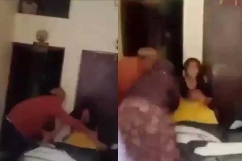 Kanpur Viral Video: Shameful! Sasur Beats, Drags Daughter in Law With Brutality, Bahu Begs For Life