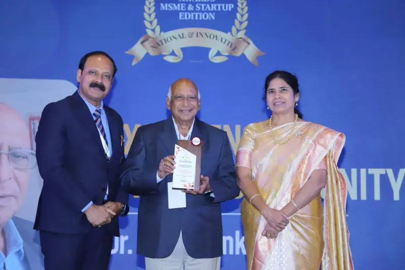Dr. Venkateshwarlu Sonti Honoured with Excellence in Farmer Community Service Award at MSME Innovation Summit and Awards 2026