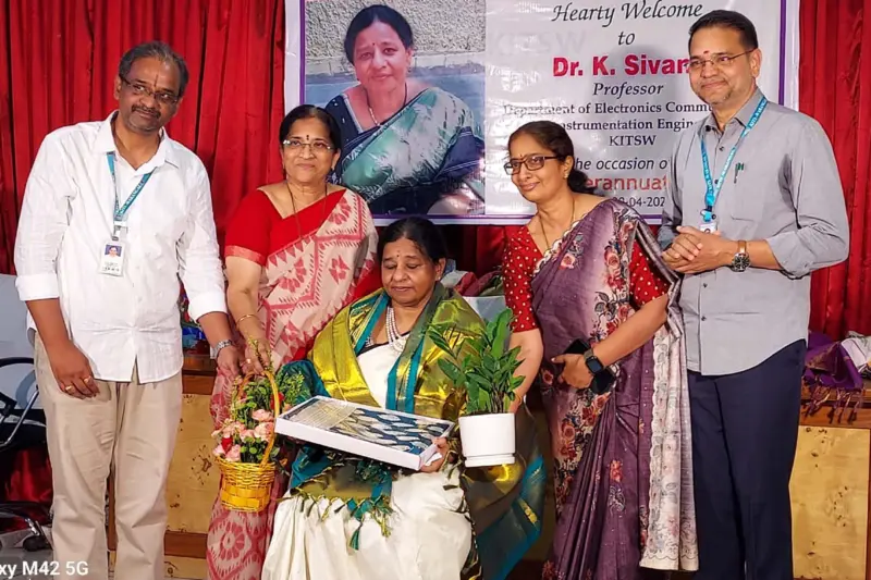 ఘనంగా కిట్స్ ప్రొఫెసర్ శివాని పదవీ విరమణ