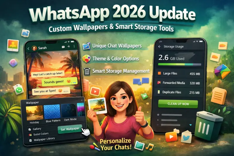 WhatsApp 2026 Update: Custom Chat Wallpapers, Smarter Storage Tools and Better Personalization