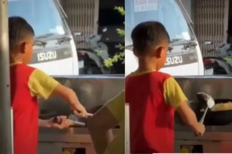 Viral Video: Netizens Amazed By Little Boy Taking Cooking Responsibility! Millions Appreciate