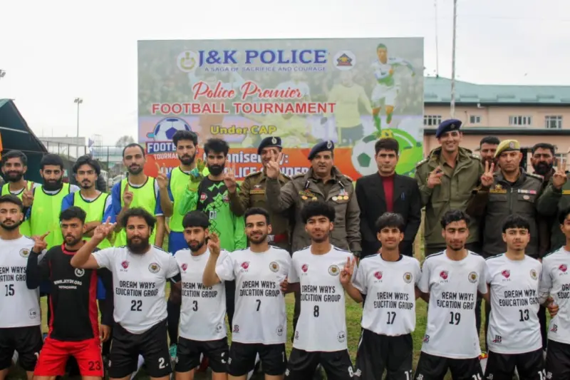 J&K Police Inaugurates Police Premier Football Tournament In Ganderbal.