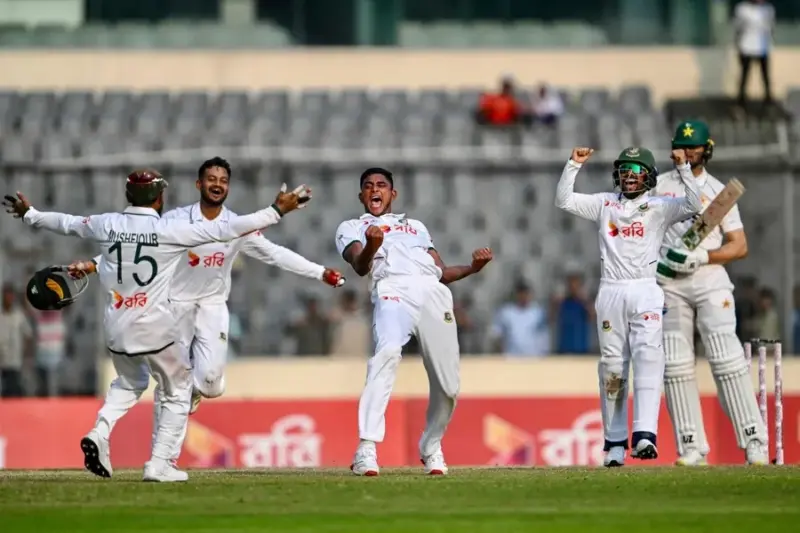 Nahid Rana's five-wicket haul seals Bangladesh's historic first home test win over Pakistan