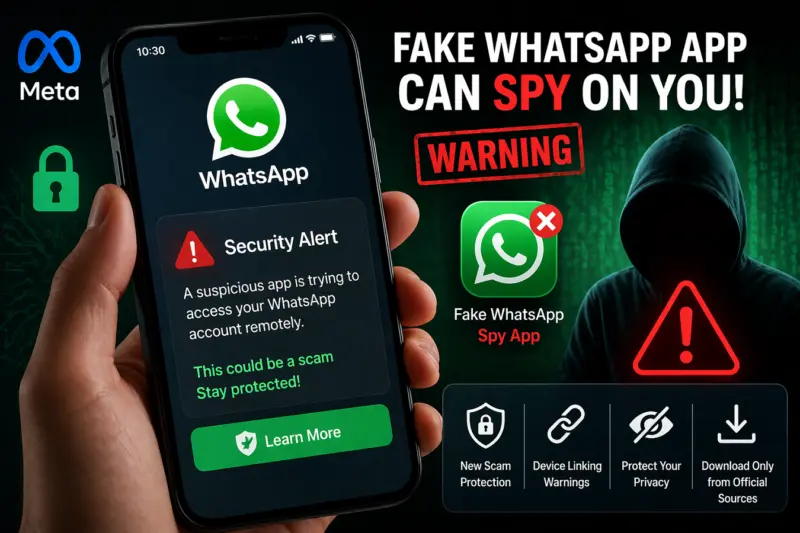 Fake WhatsApp Alert: Meta Warns Users About Spy Apps and Rolls Out New Security Features