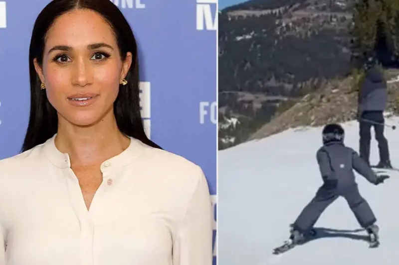 பனிச்சறுக்கு விளையாடும் இளவரசர் ஹரியின் மகன்: மேகன் பகிர்ந்துள்ள வீடியோ